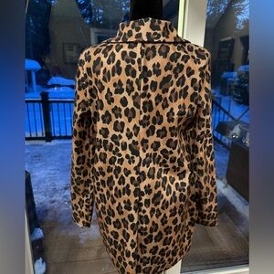 Dana Buchman Brown and Black Animal Print Blazer